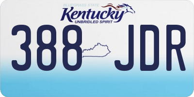 KY license plate 388JDR
