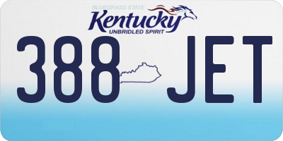 KY license plate 388JET