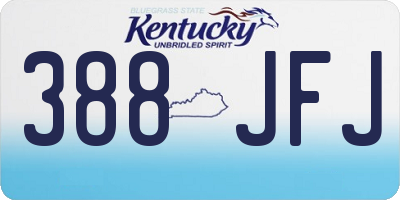 KY license plate 388JFJ