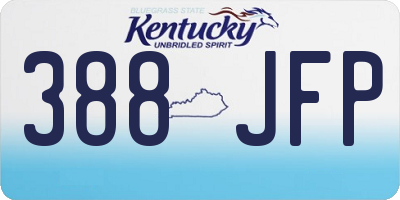 KY license plate 388JFP