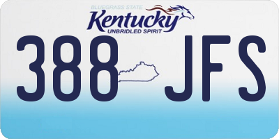 KY license plate 388JFS