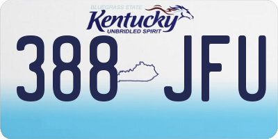 KY license plate 388JFU