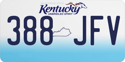 KY license plate 388JFV
