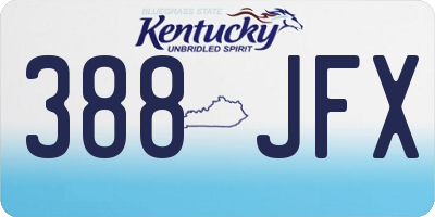 KY license plate 388JFX