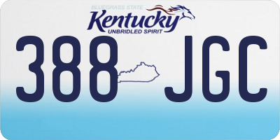 KY license plate 388JGC