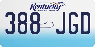 KY license plate 388JGD