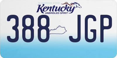 KY license plate 388JGP