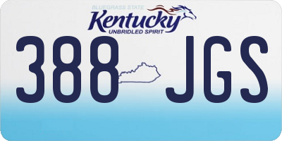 KY license plate 388JGS
