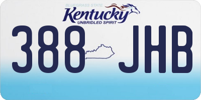 KY license plate 388JHB