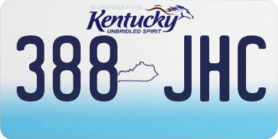 KY license plate 388JHC