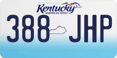 KY license plate 388JHP