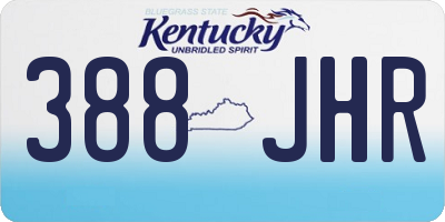 KY license plate 388JHR