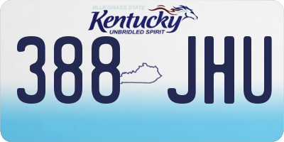 KY license plate 388JHU