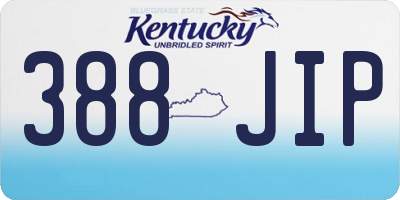 KY license plate 388JIP