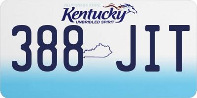 KY license plate 388JIT