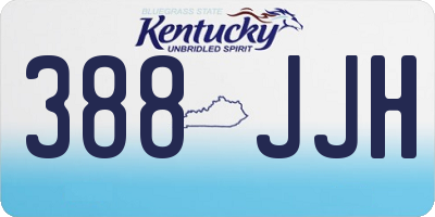 KY license plate 388JJH