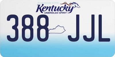 KY license plate 388JJL