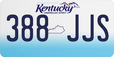 KY license plate 388JJS