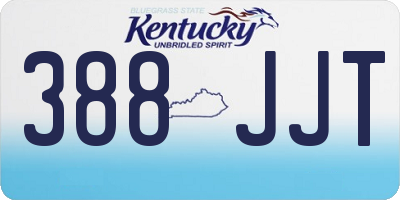 KY license plate 388JJT