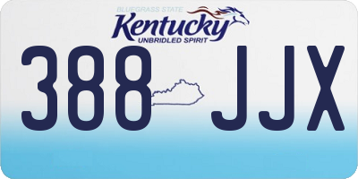 KY license plate 388JJX