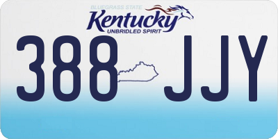 KY license plate 388JJY