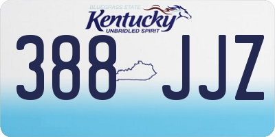 KY license plate 388JJZ