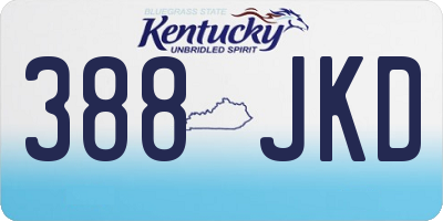 KY license plate 388JKD