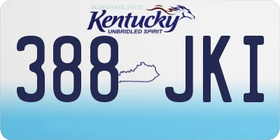KY license plate 388JKI