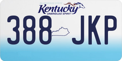 KY license plate 388JKP