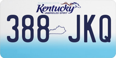 KY license plate 388JKQ