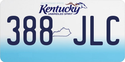 KY license plate 388JLC
