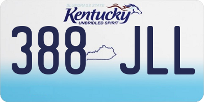 KY license plate 388JLL