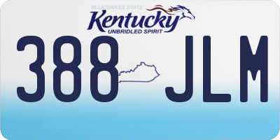 KY license plate 388JLM