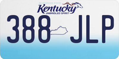 KY license plate 388JLP
