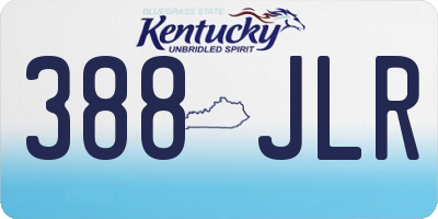KY license plate 388JLR