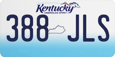 KY license plate 388JLS