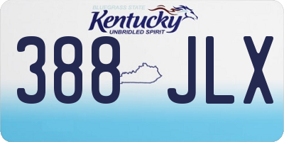 KY license plate 388JLX