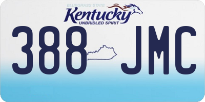 KY license plate 388JMC