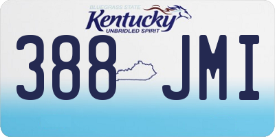 KY license plate 388JMI