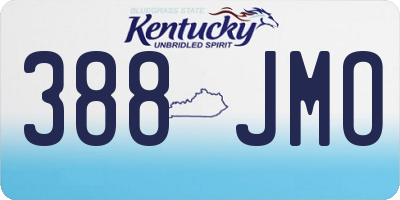 KY license plate 388JMO