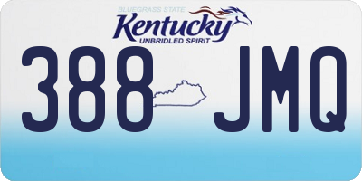 KY license plate 388JMQ