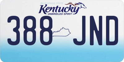 KY license plate 388JND