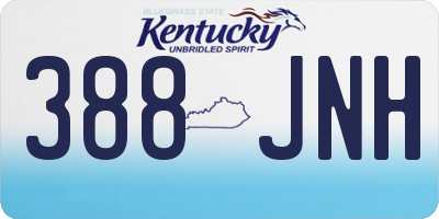 KY license plate 388JNH