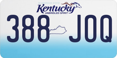 KY license plate 388JOQ