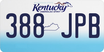 KY license plate 388JPB