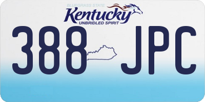 KY license plate 388JPC