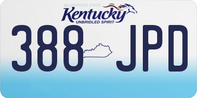 KY license plate 388JPD