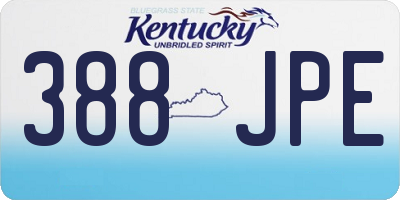 KY license plate 388JPE
