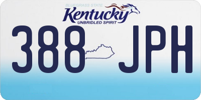 KY license plate 388JPH
