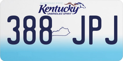 KY license plate 388JPJ